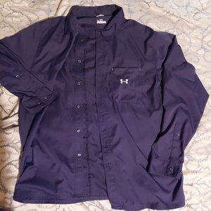 Under Armour All Season Long Sleeve Blue (Purplish) [XL] Dress shirt